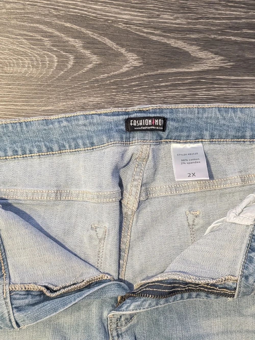 Light Wash Patch Skinny Jeans